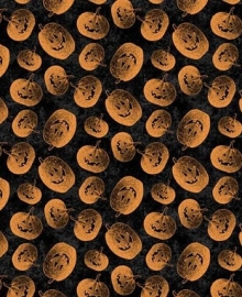 45" Halloween - Black/Orange Tossed Jack o'lantern